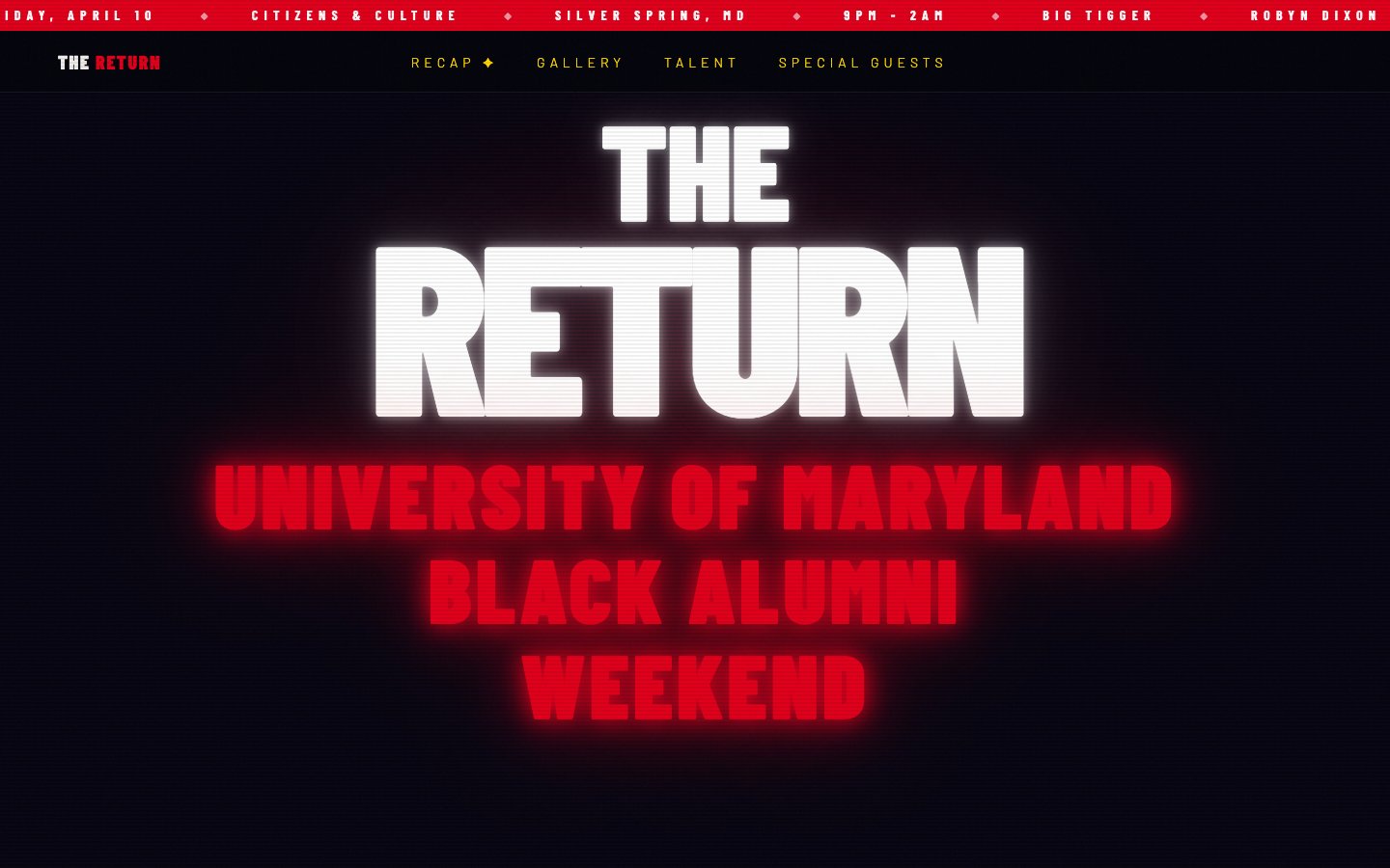 The Return 2026 — umdthereturn.com